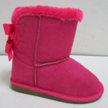 Red Children's Faux Snug Boot With Taps