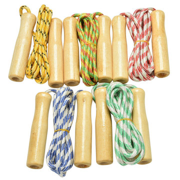Wood Grip Handle Children Kid Fancy Gym Fitness Skipping Ropes