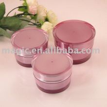 Empty taper shape acrylic cosmetic jars