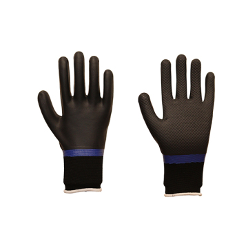 Nitrile Series Black Nylon-Lined Foam Nitrile Gloves