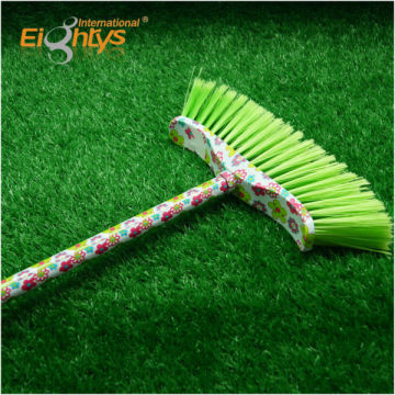 flower design printed broom head colorful design broom broom stick
