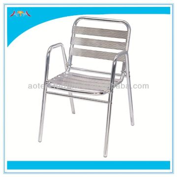 Aluminum garden chrome stacking chairs