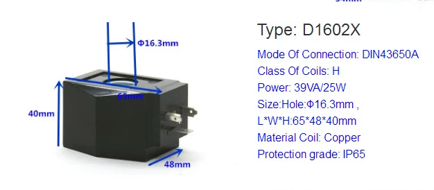 Copper IP 24 Volt Solenoid Coil