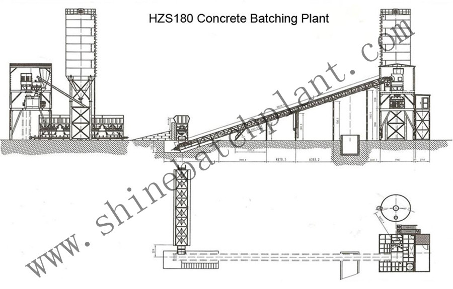 Hzs180 Concrete Mix Plant