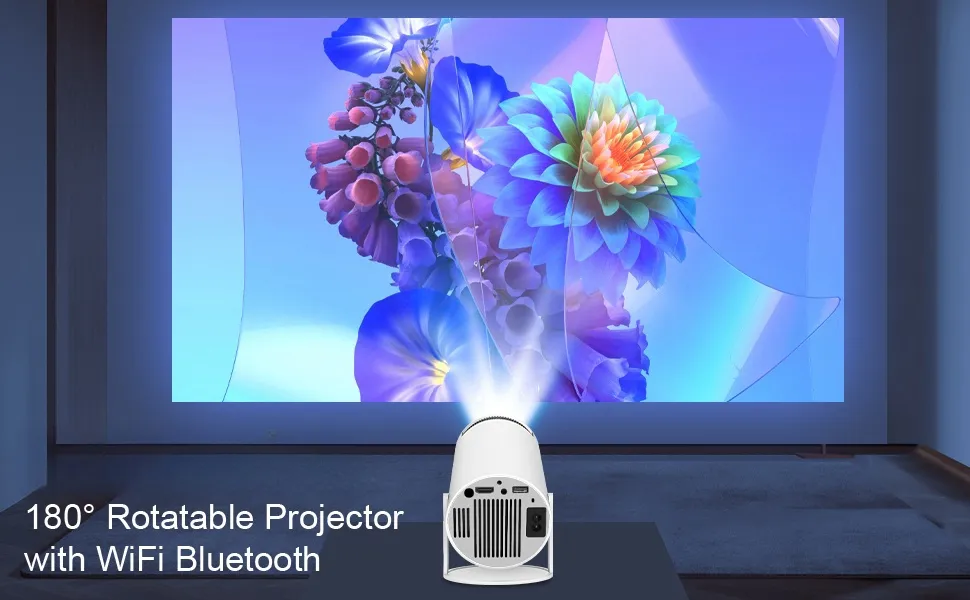 4K 1080P Support Portable WiFi6 Bluetooth 5.0 Android 12 Projector