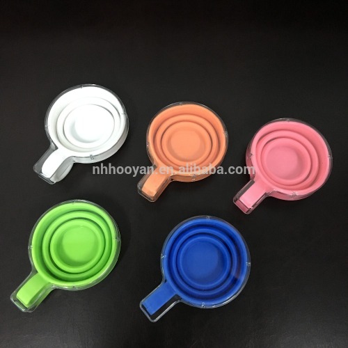 Wholesale Outdoor travel Collapsible Silicone Folding Cup with lid