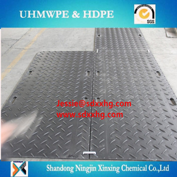 outdoor ground mats / antislip textured black HDPE road mat/grass protection mat