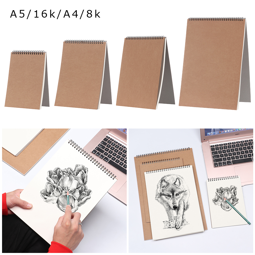 Custom Spiral  A5/16k/A4/8k Watercolor Paper Sketch Book Portable Sketchbook Graffiti Sketch Hand Painting Notebook