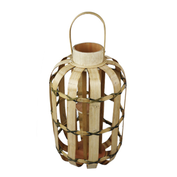 Wide bamboo weave bamboo lantern
