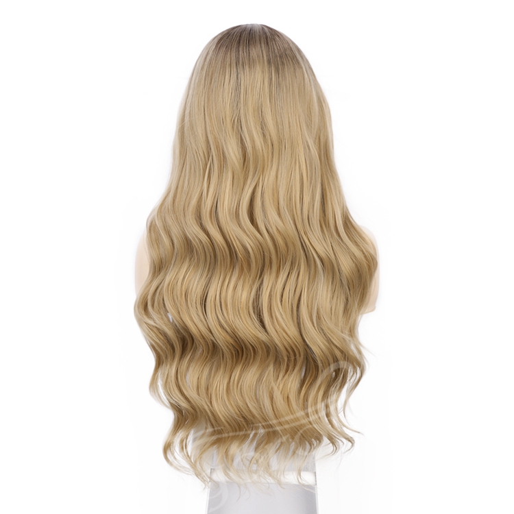 Ladies Straight New High Fashion 26 Inch Long Ombre Can You Dye Lace Front Heat Resistant Wig Hair Synthetic