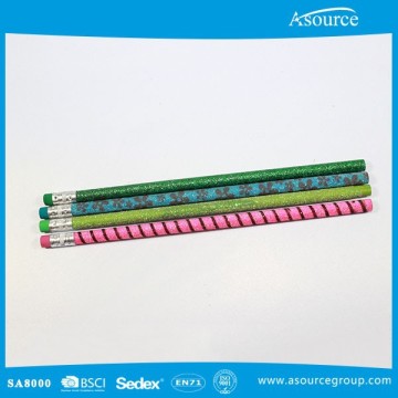 Promotional Fashion Design Standard Glitter Wooden Pencil