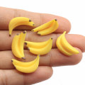 Cena fabryczna Symulacja Banan Resin Charms 3D miniaturowe koraliki breloczek Diy Art Decor Handmade Ornament Craft