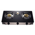 3 Burners Black Glass Top Cooker