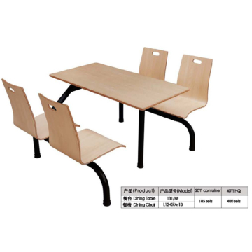 Modern Shell Canteen Diner Table and Chair for Restaurants - HE-42