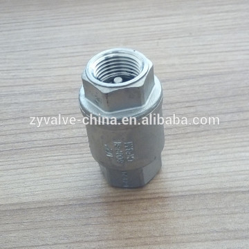 Stainless steel vertical spring loaded check valve