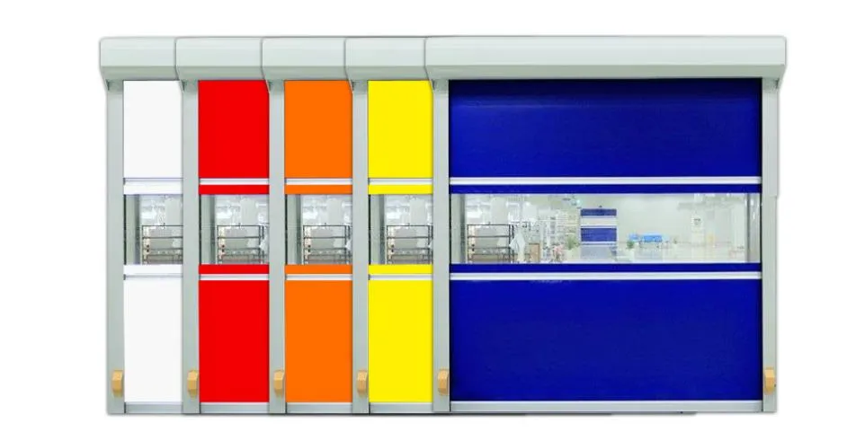 High Quality PVC Fabric High Speed Industrial Automatic Rapid Overhead Fast Quick Roll up Rolling Roller Shutter Door for Clean Room Factory Workshop Warehouse
