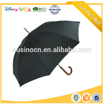 Susino Man Walking Classical Black Umbrella Wooden J handle