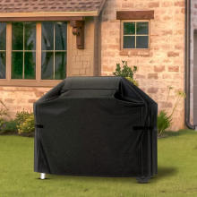 Black Rip-Proof Anti-UV Fade Resistant Waterproof BBQ Grill Cover for Weber