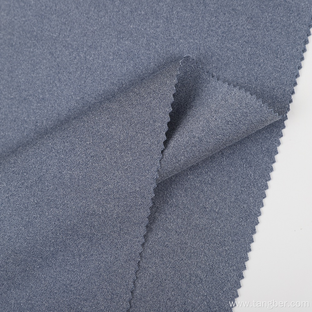 melange cationic polyester interlock scuba knit fabric