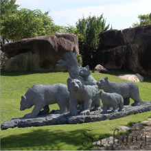 Garden Animal stone Marble Bears Statue