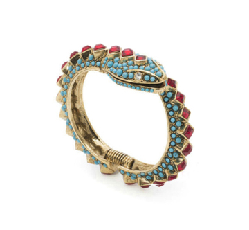 Diamond snake bangles with gold plated