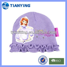 girls flower edge knitting patterns children hats