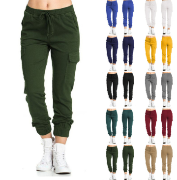 Women casual cargo jogger pants womens sweatpants women