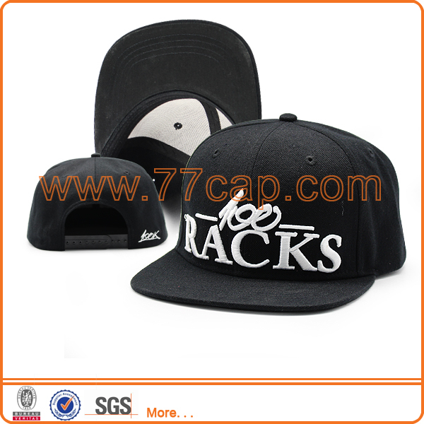 Simple Design Custom Logo Flat Brim Metal Plate Cap Snapback Hat