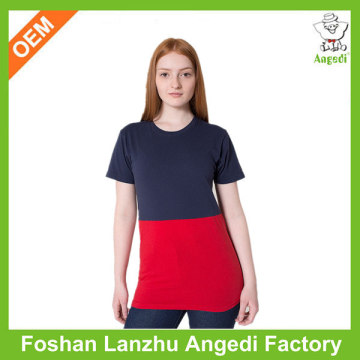 fashionanle contrast color women short t-shirt