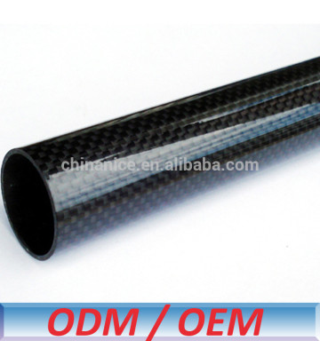 black color twill weave carbon fiber tube