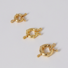 18K Gold Plated Brass Quick Release Clasps 11mm 13mm 15mm 20PCS/Bag
