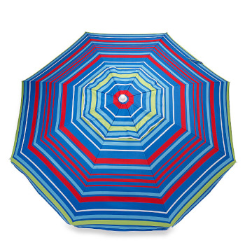 Wholesale Stripe Printing Polyester Seaside Beach Umbrella