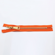 Shiny Gold Closed End Brass Teeth Metal Zipper