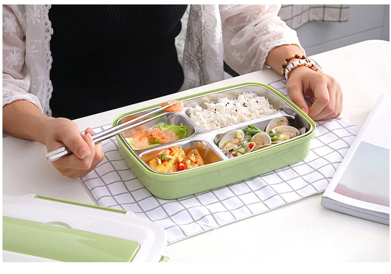 BPA Free High Resistant Microwave Safe Stainless Steel Lunch Box