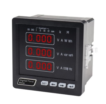 RS485 Digital Electricity Meter - Hot Selling LCD Panel Multifunctional KWh KW HZ Meter