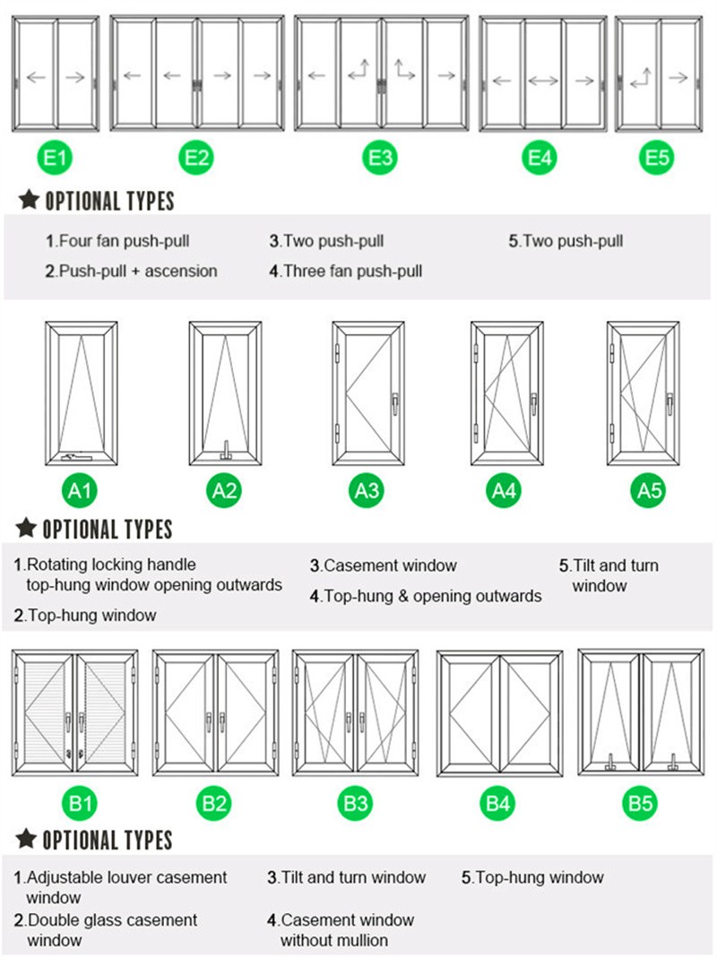 Factory directly price aluminium profile single hung vinyl window