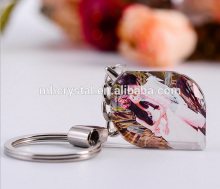 personalize Glass Photo keyring MH-YS0358