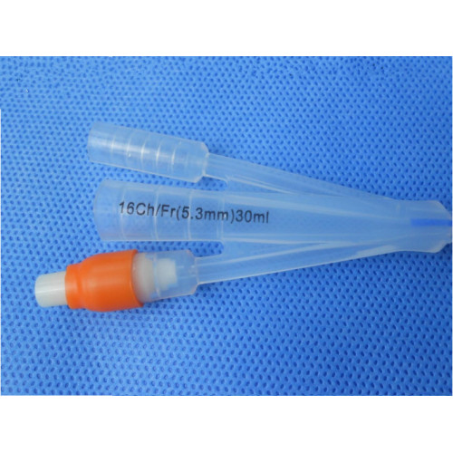 Silicone made 2 or 3 way Foley catheter