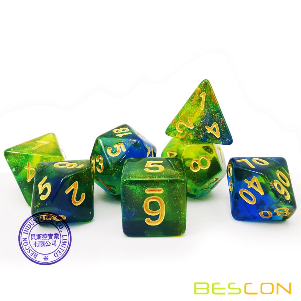 Azure Stone Polyhedral Dice Set Of 7 2 Azure Stone Polyhedral Dice Set Of 7 2