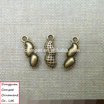 Diy alloy accessories bronze color peanut pendant