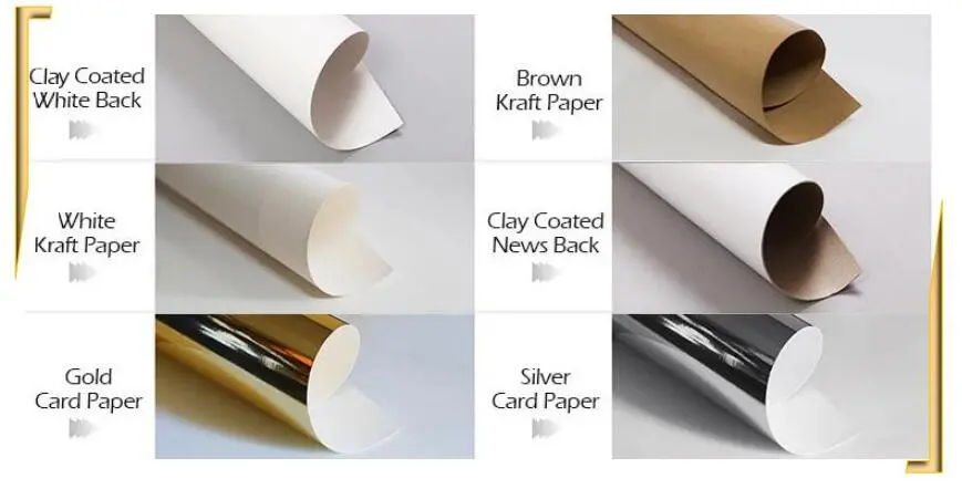 White Kraft Paper Shopping Bags with Custom Pattern