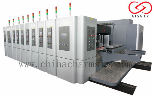 GIGA LX Carton Box Making Production line Hot Sale 7 colours semi-auto carton stitch machine