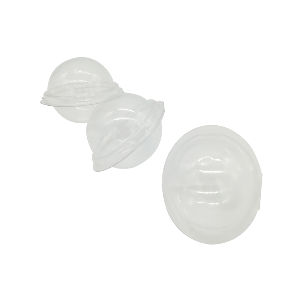 Round Clamshell Packaging Clear Plastic Bath Bomb Mold