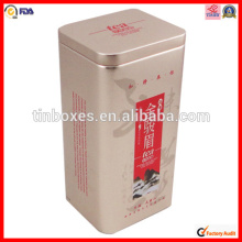 tall rectangular metal tin