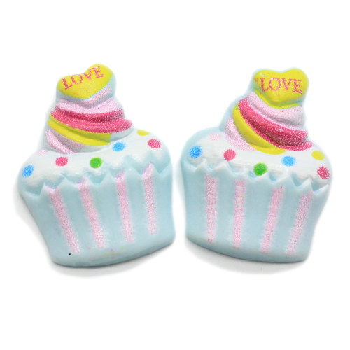 Kawaii Flatback Cute Cake Resin Decoration Artificial Craft Sweet Cone Cabochon Charms Προσομοίωση Τρόφιμα Μαλλιά Τόξα Αξεσουάρ