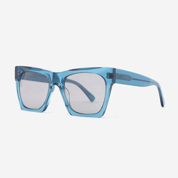 Rectangular Acetate Unisex Sunglasses