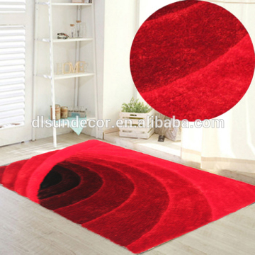 fashion design polyester 3d silk shaggy area rugs