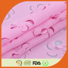 Dye laser cut china chiffon