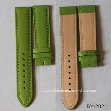 Leaf Greem Leather Watch Strap for Students by-2021