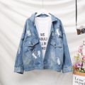 Bagian Jaket Fashion Pola Bordir Biru